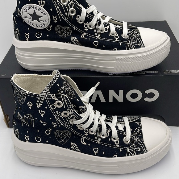 Converse WMNS CTAS MOVE HI
BLACK/NATURAL IVORY A03725C Platforms Sneakers - Picture 2 of 16